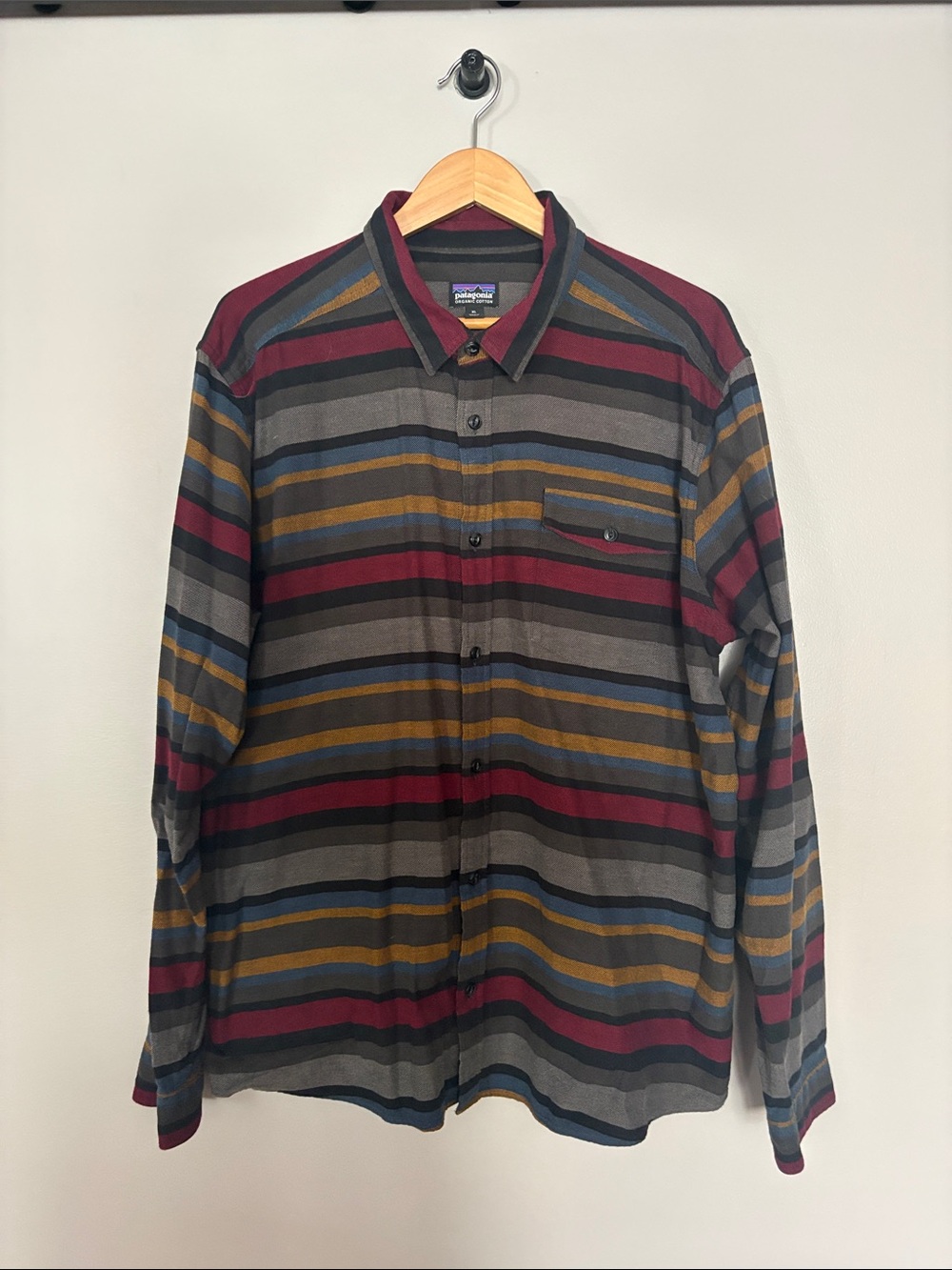 Patagonia organic cotton Striped Long-Sleeve Button-Down Shirt